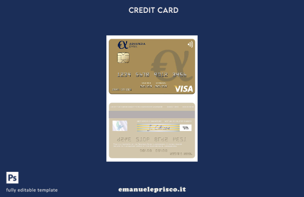 modello di carta visto Lussemburgo Advanzia Bank in stile verificato